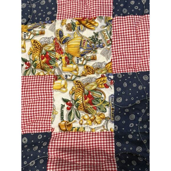 Quilt Handmade in‎ Excellent Condition 72”x172” French Bistro Style - Picture 2 of 9